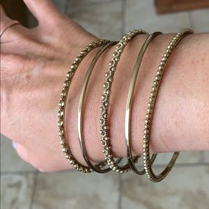 Set of 5 gold bangles